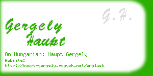 gergely haupt business card